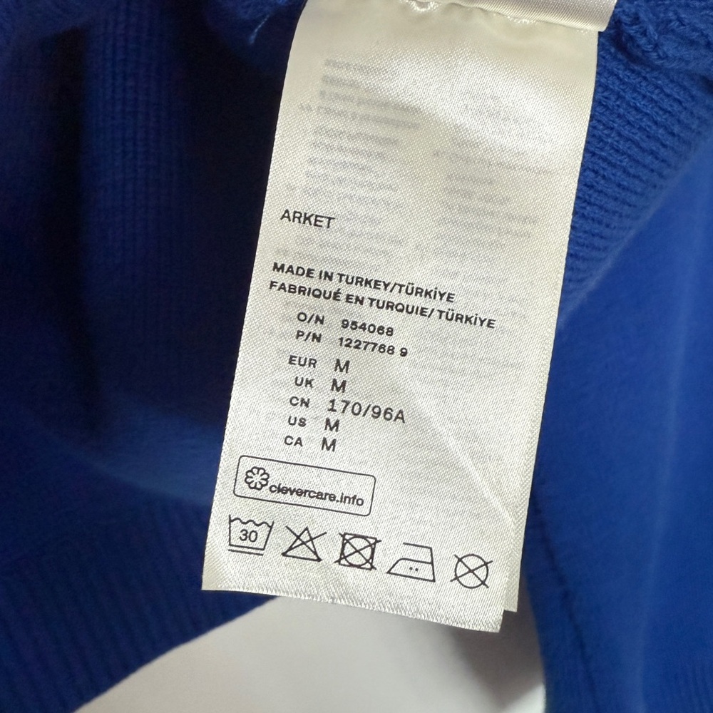 ARKET 100% Cotton Electric Blue Cardigan - Picture 6 of 10